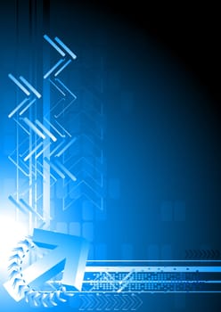 Abstract background for your design with 3d-arrow
