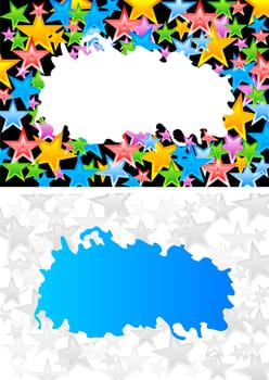 Abstract vibrant backgrounds with stars