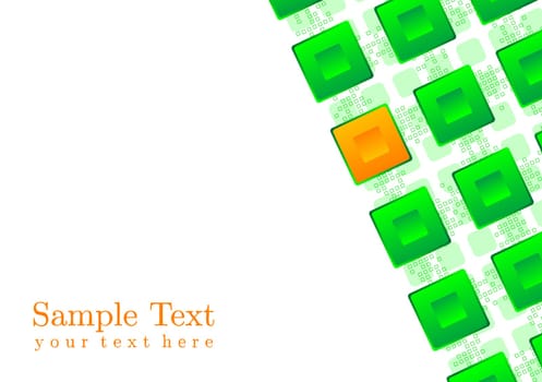 Bright background with squares for your design