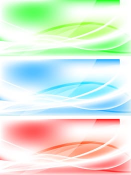 Set of abstract wavy banners - eps 10