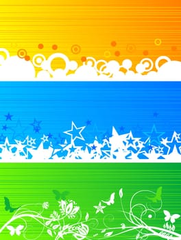 Set of abstract vector banners