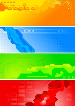 Set of abstract banners