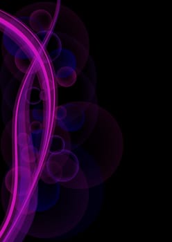 Vibrant waves and bubbles on black (eps 10)