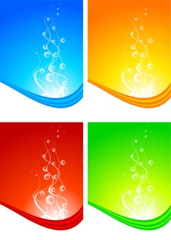 Set of abstract vertical banners - eps 10