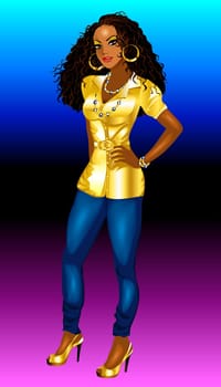 Vector Illustration of Fashion Woman. I have many other fashion women and men also.