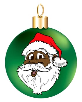 Vector Illustration of Santa Face Ornament.