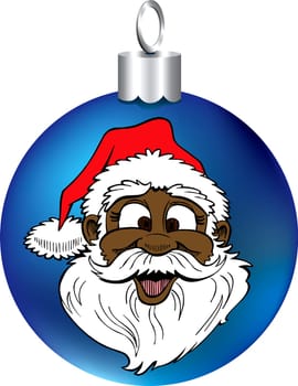 Vector Illustration of Santa Face Ornament.
