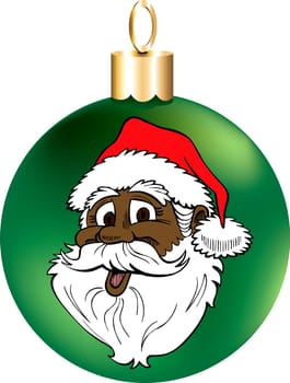 Vector Illustration of Santa Face Ornament.
