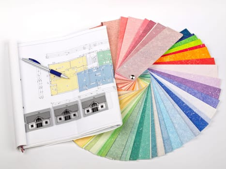 project of apartment with color swatch