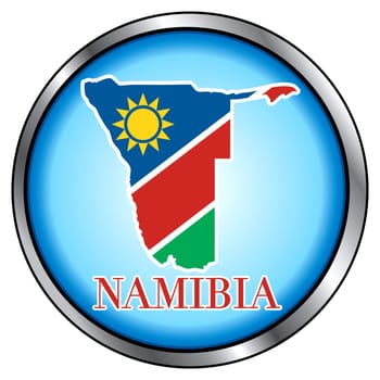 Vector Illustration for Namibia, Round Button.