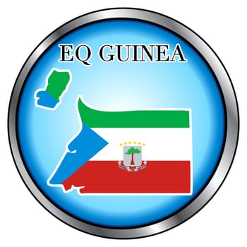 Vector Illustration for the country of Eq. Guinea Round Button.