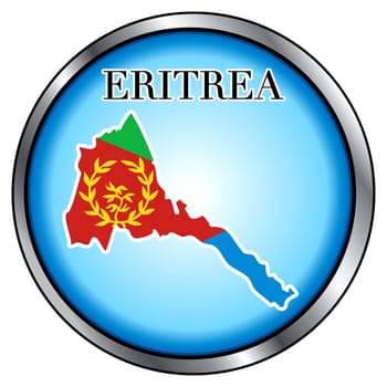 Vector Illustration for the country of Eritrea Round Button.