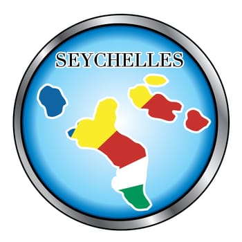 Vector Illustration for the country of Seychelles Round Button.
