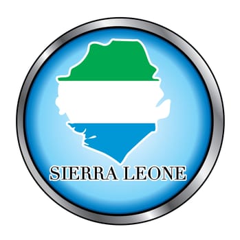 Vector Illustration for the country of Sierra Leone Round Button.