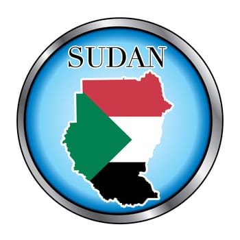 Vector Illustration for the country of Sudan Round Button.