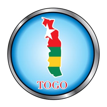 Vector Illustration for the country of Togo Round Button.