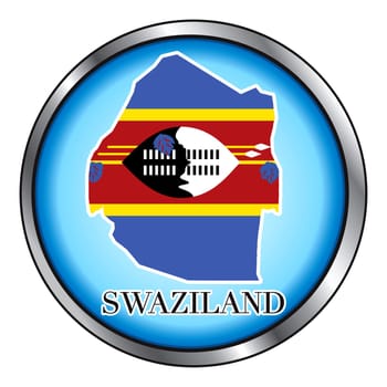 Vector Illustration for the country of Swaziland Round Button.