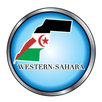 Vector Illustration for the country of Western Sahara Round Button.