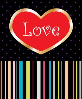 Vector Illustration for the country of Love Heart Button.