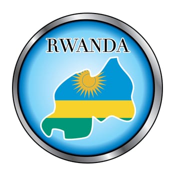 Vector Illustration for the country of Rwanda Round Button.