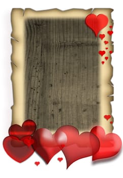 red hearts graphic