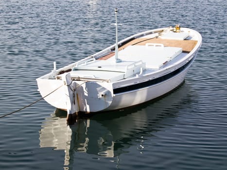 old wooden boat on the sea