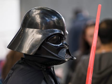 darth vader with red sword
