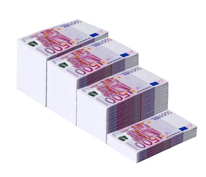 stack of eur money isolated closeup shoot