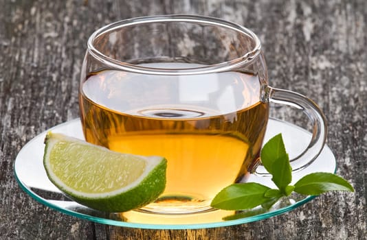 Cup of green tea close up shoot