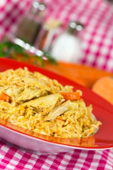Pilaf - Risotto with meat and curry