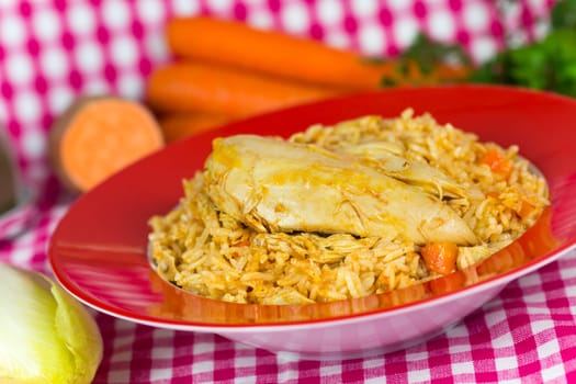 Pilaf - Risotto with meat and curry