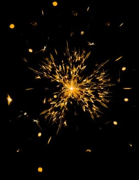 Close up of flames on black background
