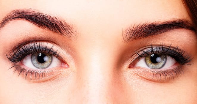 Close-up of beautiful eyes of a woman