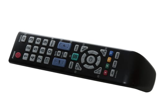 Television control panel on a white background