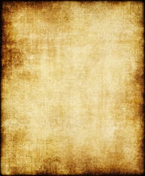 grungy old yellow brown vintage parchment paper texture
