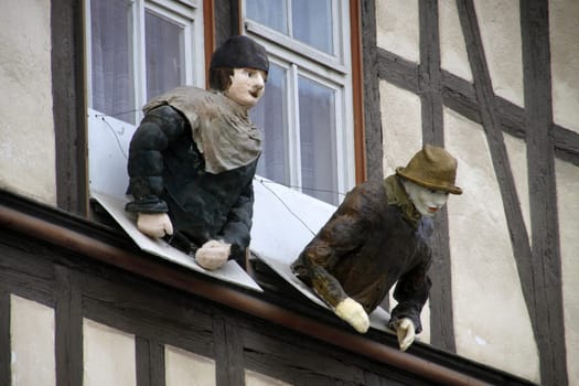 Window figures in Mühlhausen (Thuringia)