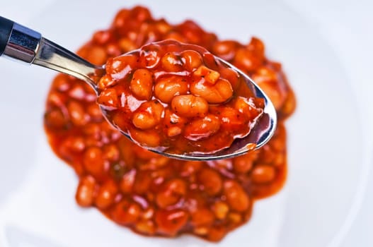 Beans with tomato sauce