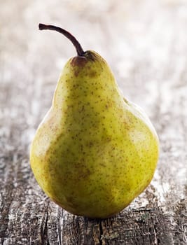 pear fruit close up shoot on wood