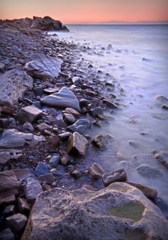 Seashore after sunset - hdr shoot in Piran Slovenia