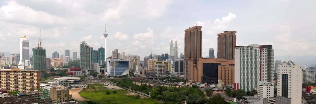Kuala Lumpur Malaysia Daytime Urban Cityscape Panorama