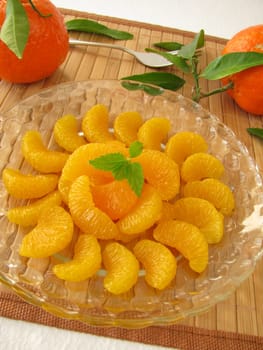 Dessert with tangerines