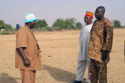 African waterfinder with work in an area of Burkina Faso Faso. Water is not rare in Africa, only it is necessary to drill wells to reach it. The waterfinder thus determines the place exact where to drill because drilling costs 8000 ? and it is not questio