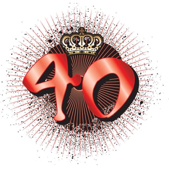 Vector Illustration for Special Birthdays Anniversaries and Occasions. Great for t-shirt or cards.