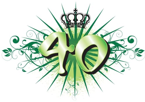 Vector Illustration for Special Birthdays Anniversaries and Occasions. Great for t-shirt or cards.