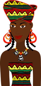 Vector of African Girl Avatar. See others in this series.