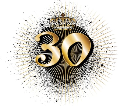 Vector Illustration for Special Birthdays Anniversaries and Occasions. Great for t-shirt or cards.