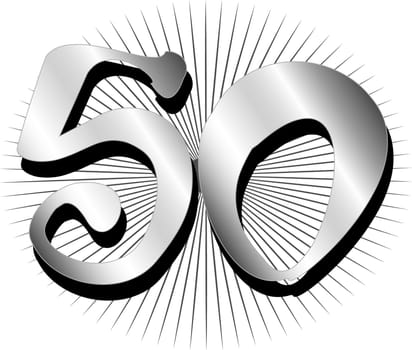 Vector Illustration for Special Birthdays Anniversaries and Occasions. Great for t-shirt or cards.