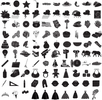Vector Illustrtions of 100 Icon Set 3
