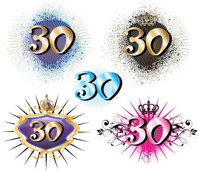 Vector Illustration for Special Birthdays Anniversaries and Occasions. Great for t-shirt or cards.