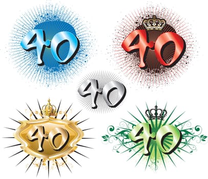 Vector Illustration for Special Birthdays Anniversaries and Occasions. Great for t-shirt or cards.